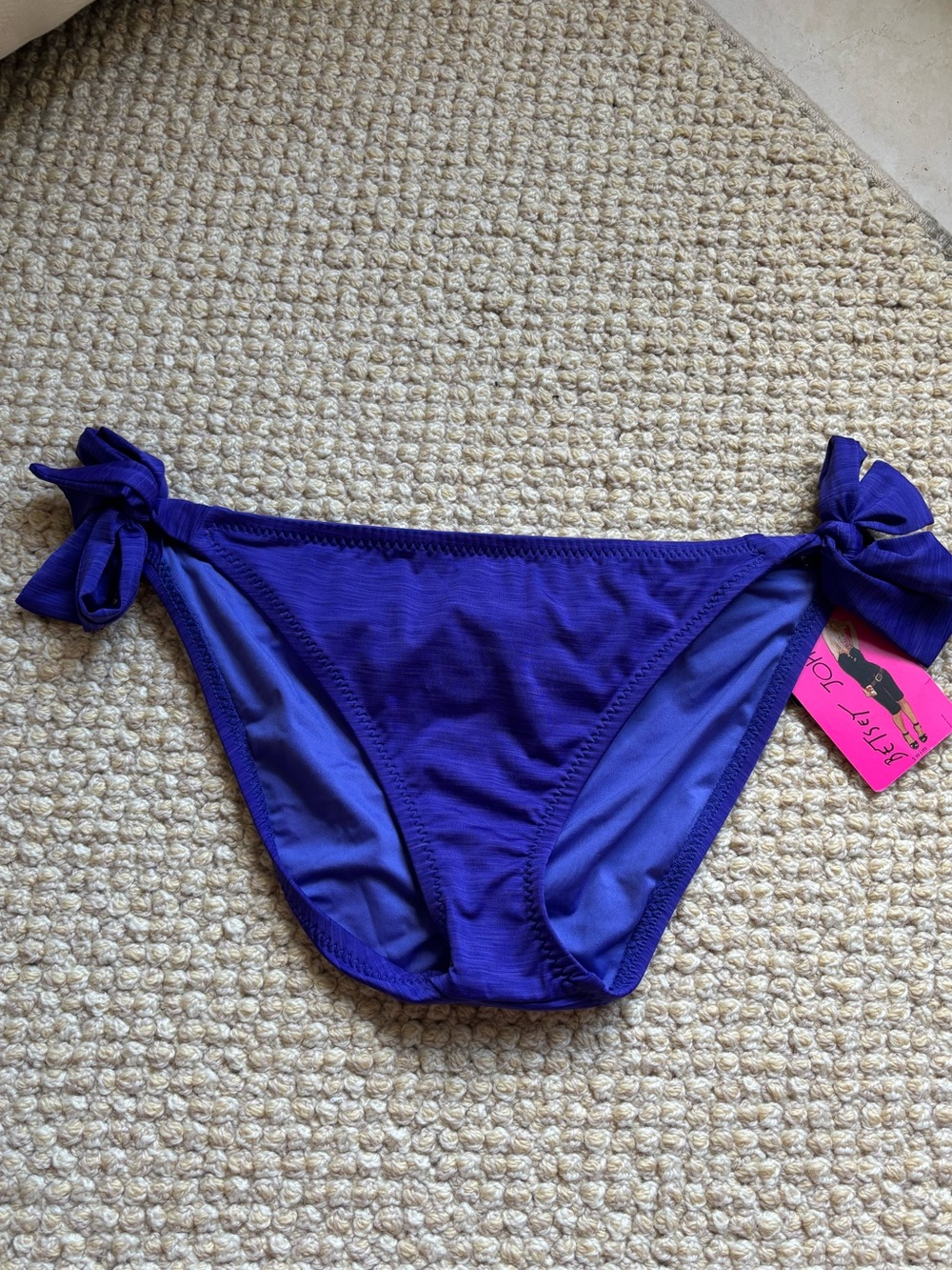 NWT Betsey Johnson Purple Scalloped Bikini Bottom